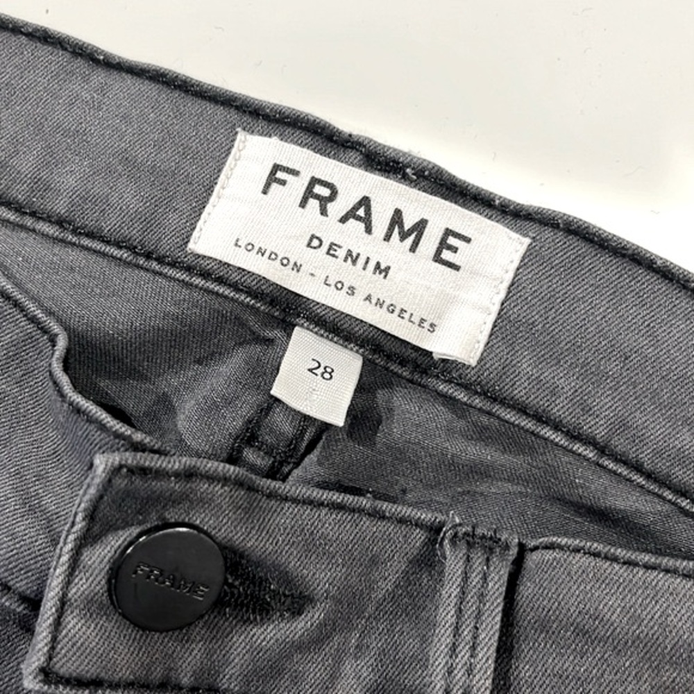 Frame Le Skinny de Jeanne Greys Inn Distressed Rip Jeans - Picture 9 of 10